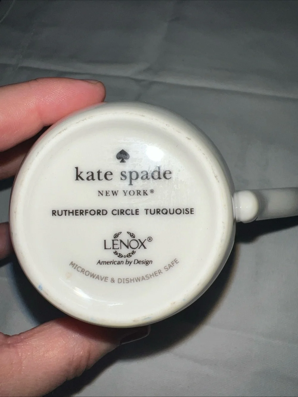Kate Spade New York Lenox Rutherford Circle Turquoise 16 oz Mug NWT